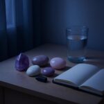 Pierres apaisantes pour mieux dormir sur table de nuit