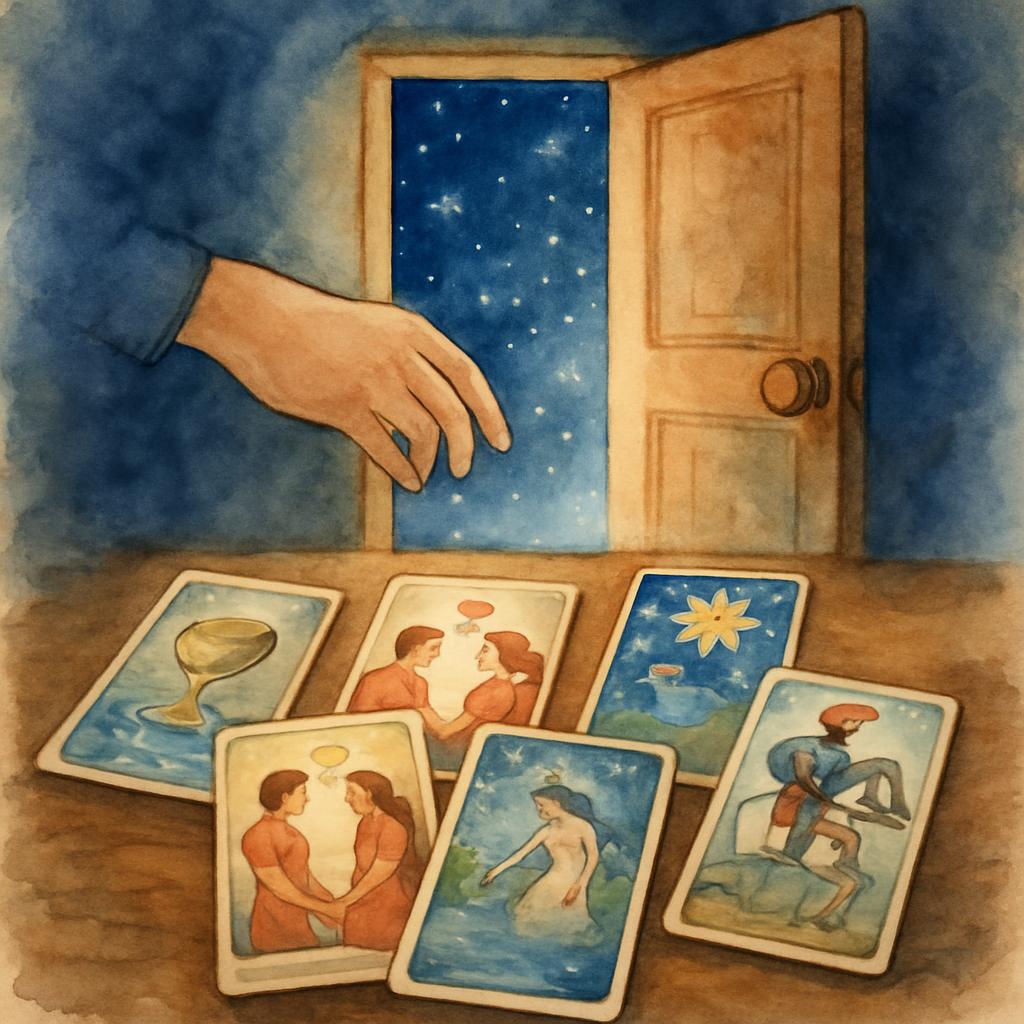 Cartes de tarot annonçant une rencontre amoureuse possible